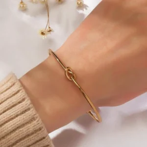Pulseira Bracelete Dourado decoração de nó 03
