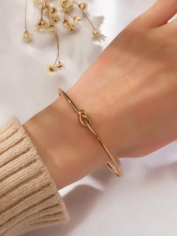 Pulseira Bracelete Dourado decoração de nó 03