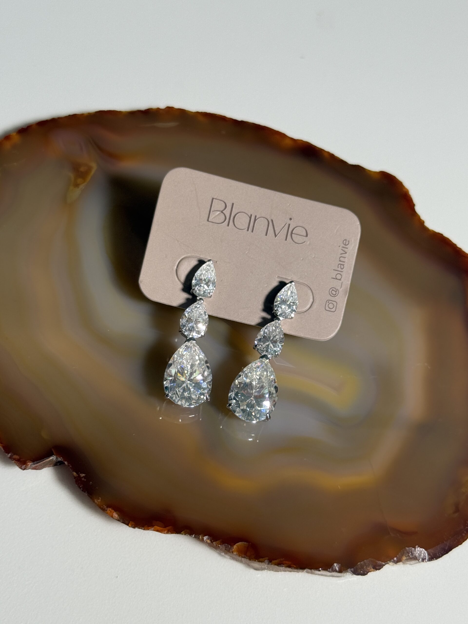 Brinco Moissanite Cascata de Gotas