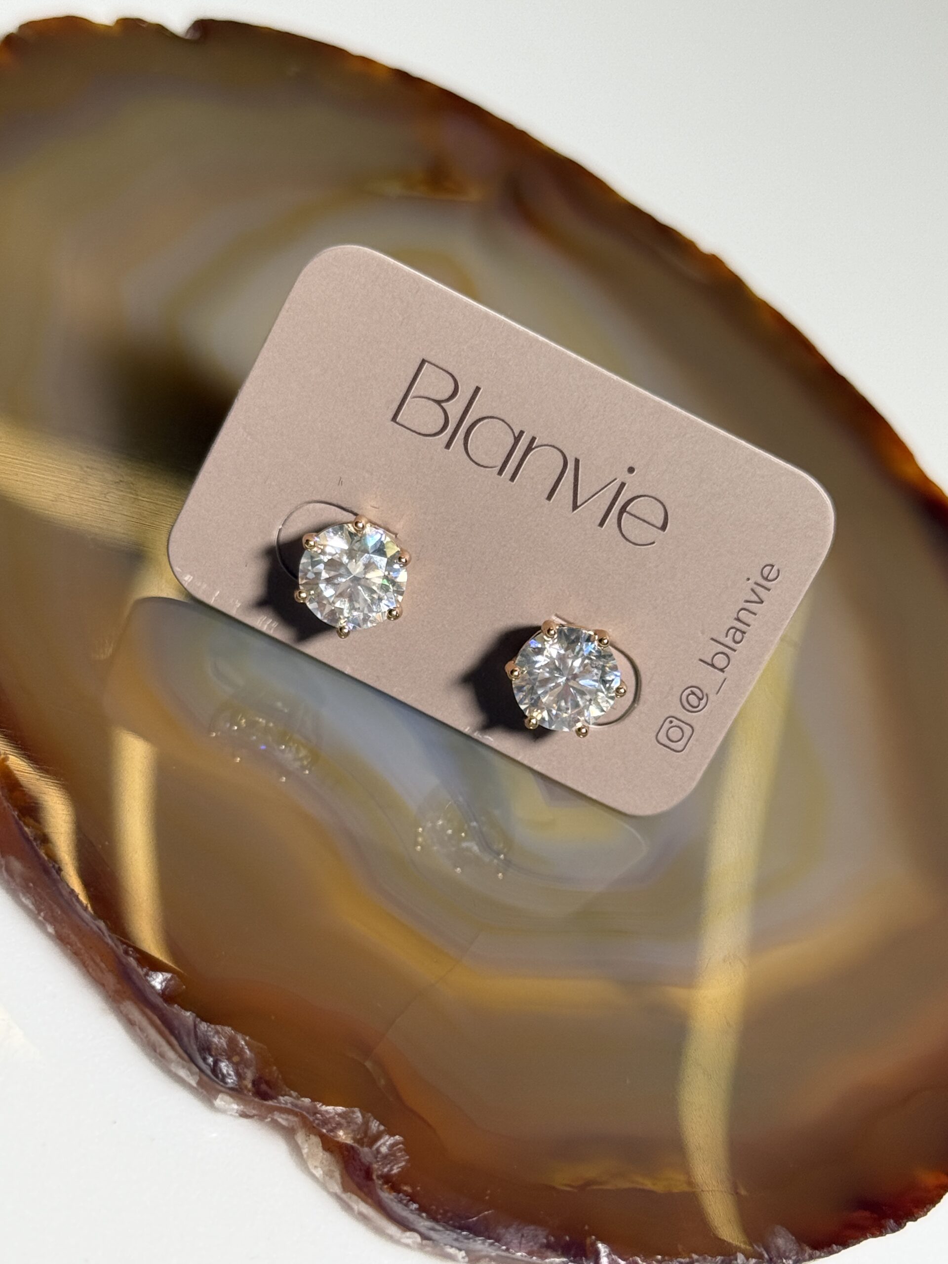 Brinco Moissanite Solitário Clássico - Imagem 2