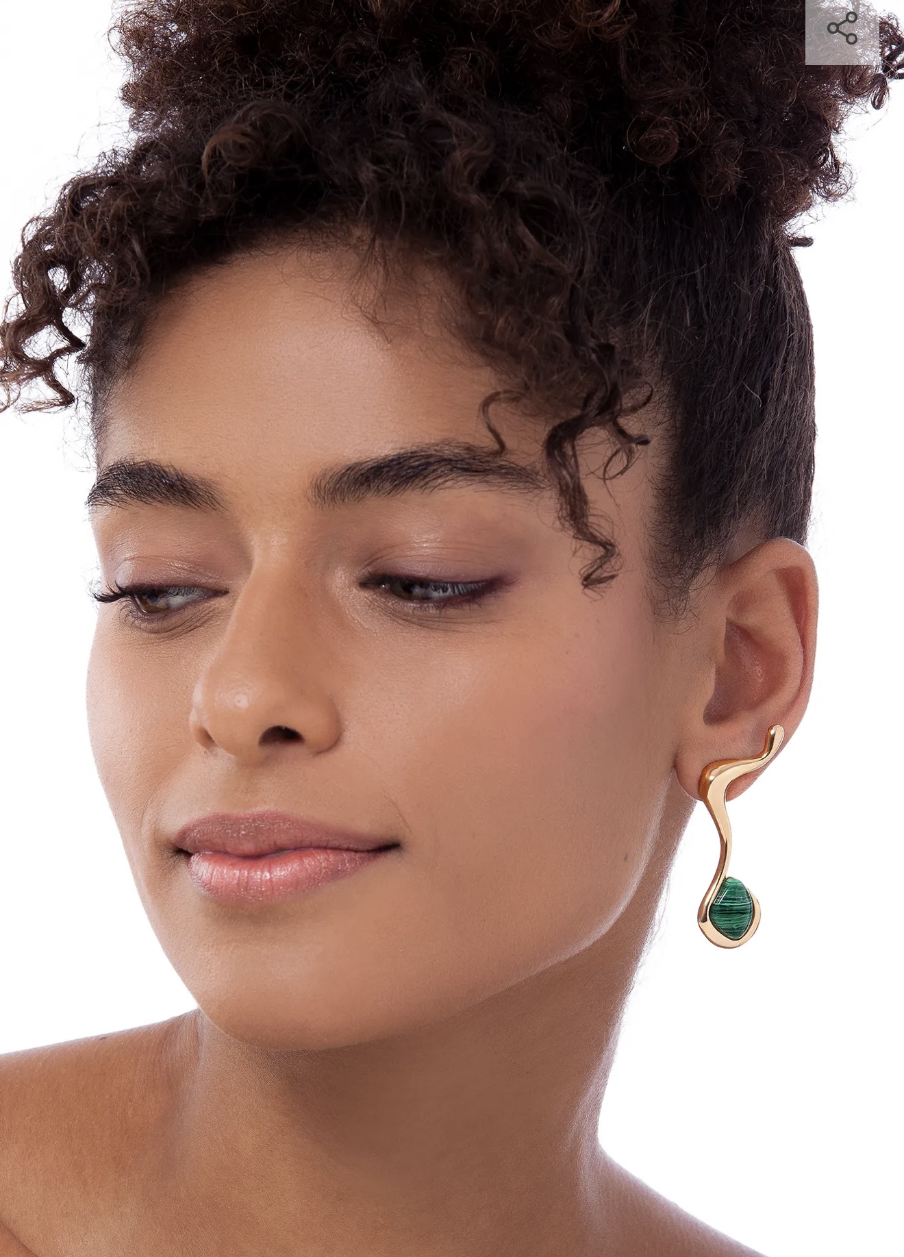 Brinco Traço Malaquita