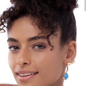 Brinco Traço Haulita Turquesa