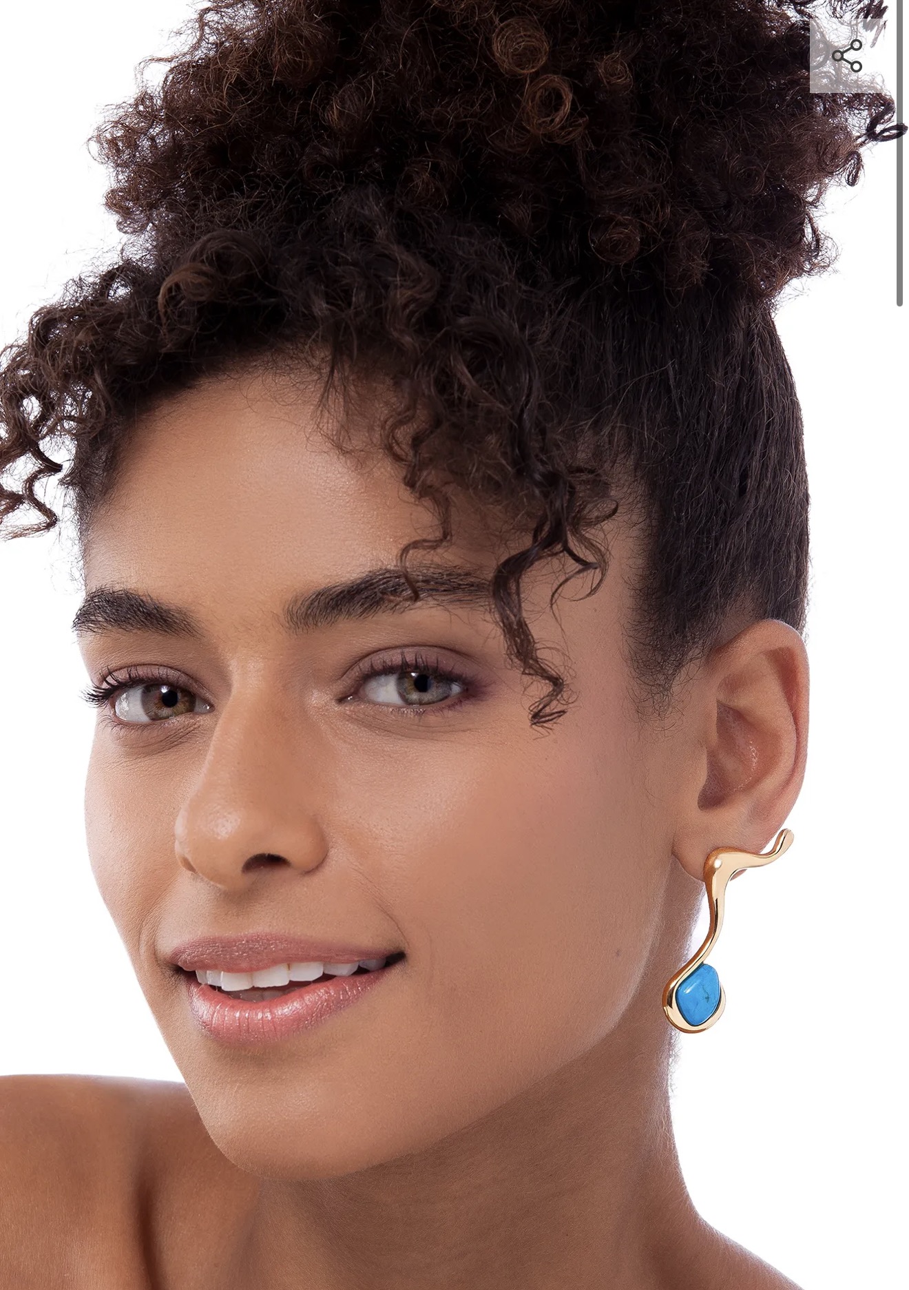 Brinco Traço Haulita Turquesa