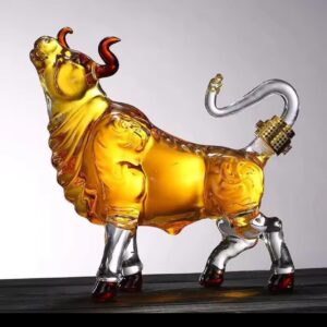 Decanter Touro em Vidro Artístico – Whisky