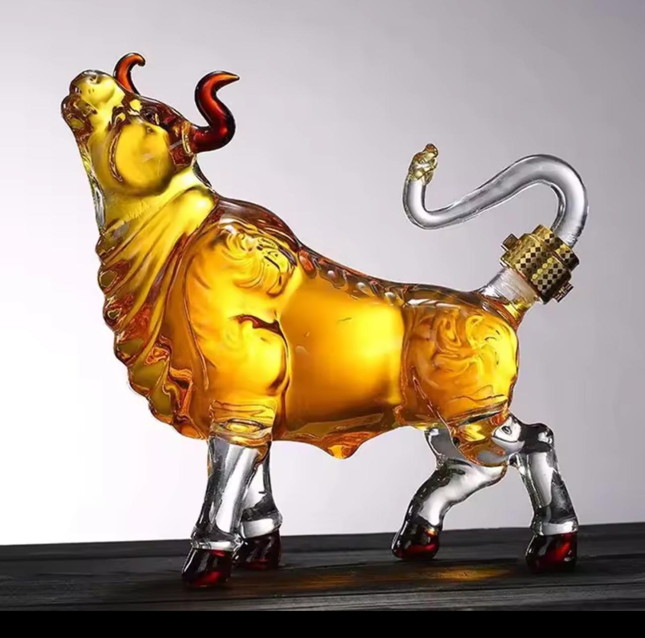 Decanter Touro em Vidro Artístico – Whisky