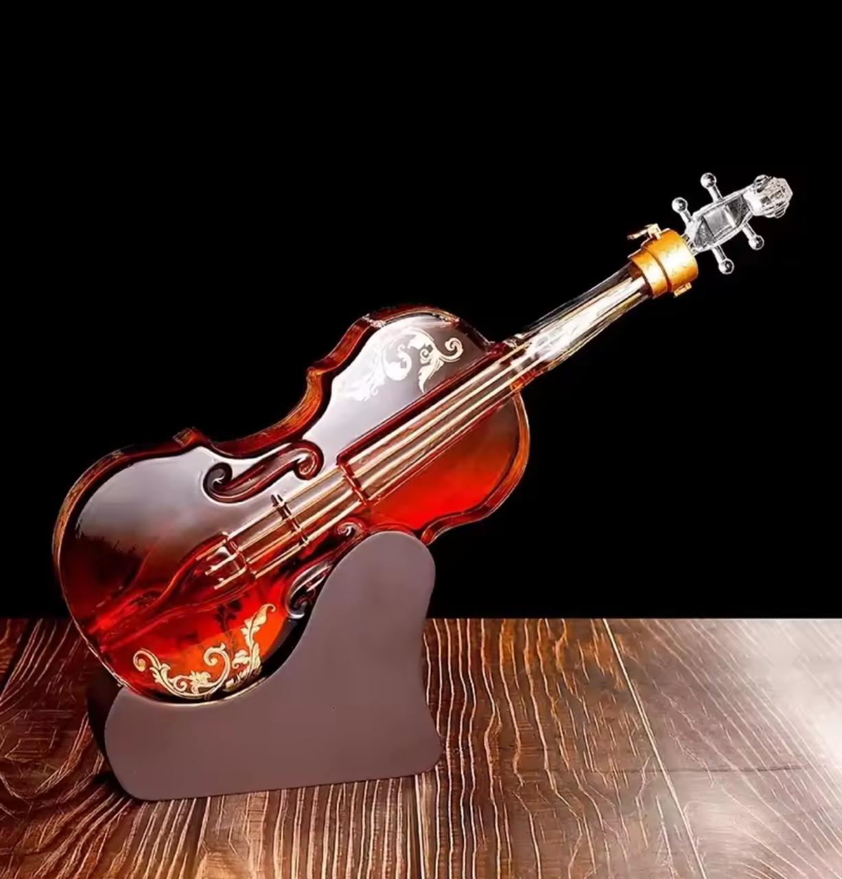 Decanter Violino em Vidro Artístico – Whisky