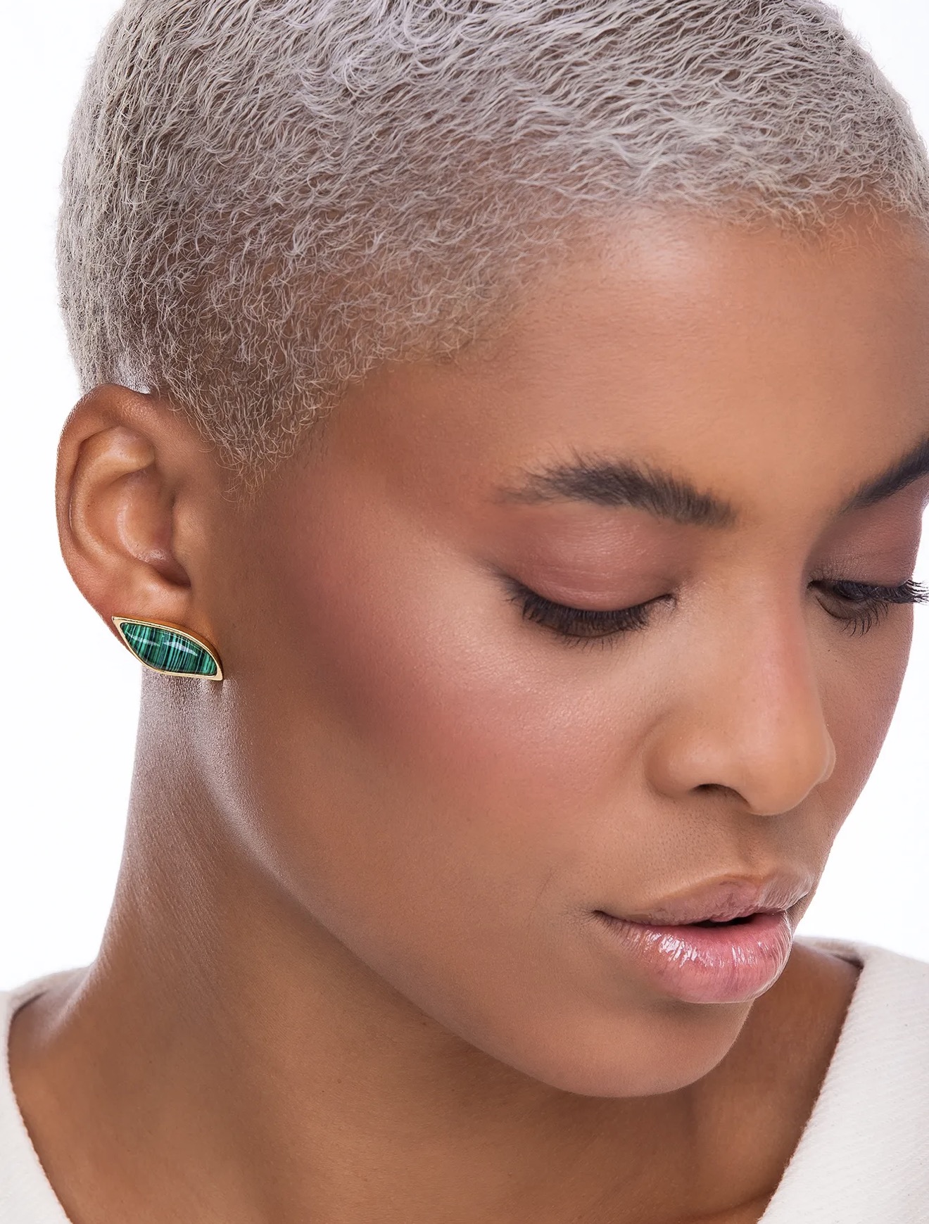 Brinco Folha Malaquita