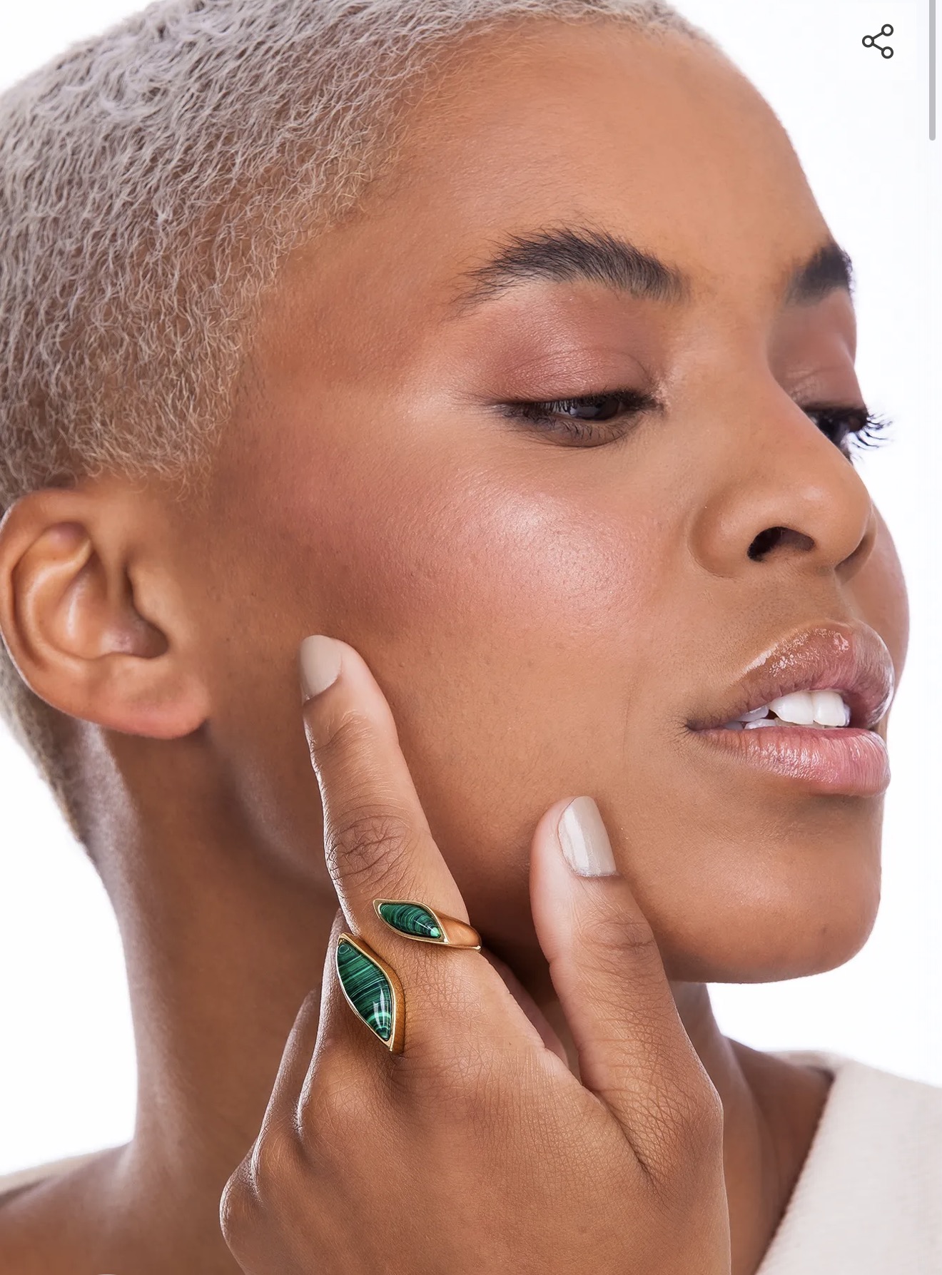 Anel Folha Malaquita