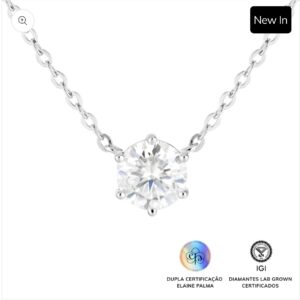 Colar Ponto de Luz com Diamante