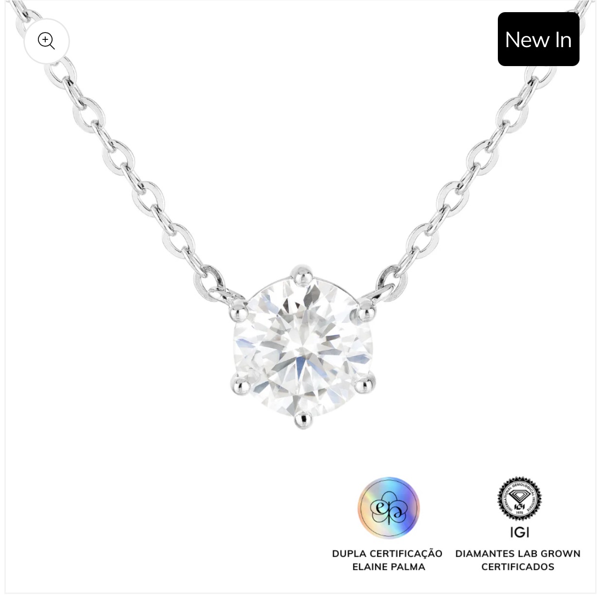 Colar Ponto de Luz com Diamante