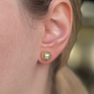 Mini Brincos Lin Gold Pérola